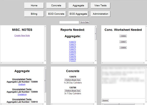 Aggregate and Concrete Testing Software